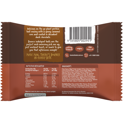 Bounce Choc Caramel Protein Ball (BOX OF 12 BALLS)